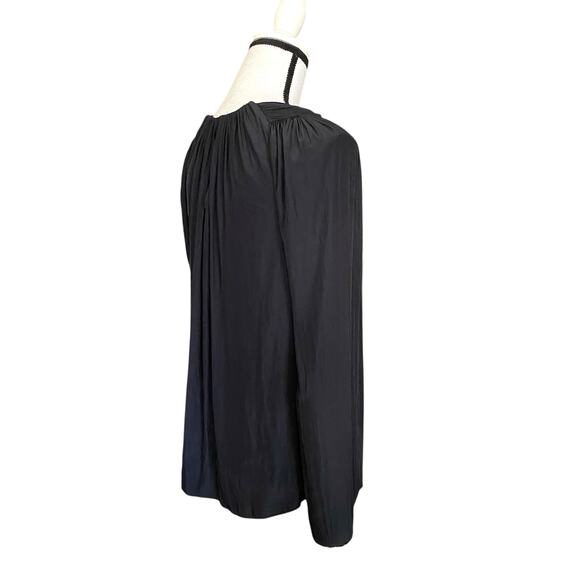 Ramy Brook Marina Cross Front Blouse Top Fits Sz S Black Long sleeve AS76361 325 - Picture 5 of 14